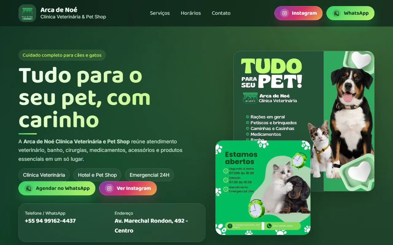 Captura do projeto Arca de Noé